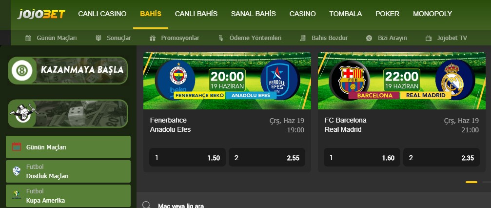 Jojobet Canlı Bahis